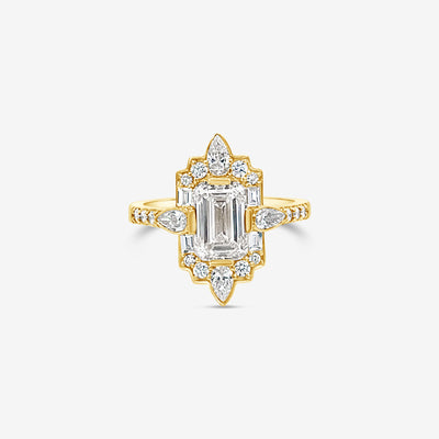 Preset 1.70 Emerald Cut Lab Grown Diamond Engagement Ring