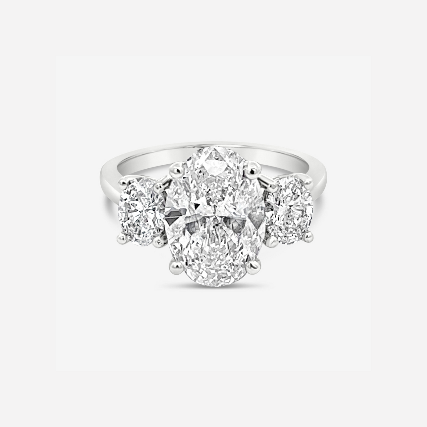 Preset 3.21ct Oval Lab Grown Diamond Engagement Ring