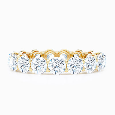 Round Shared Prong Wedding Band