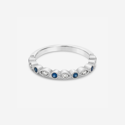 Sapphire & Diamond Stackable Ring