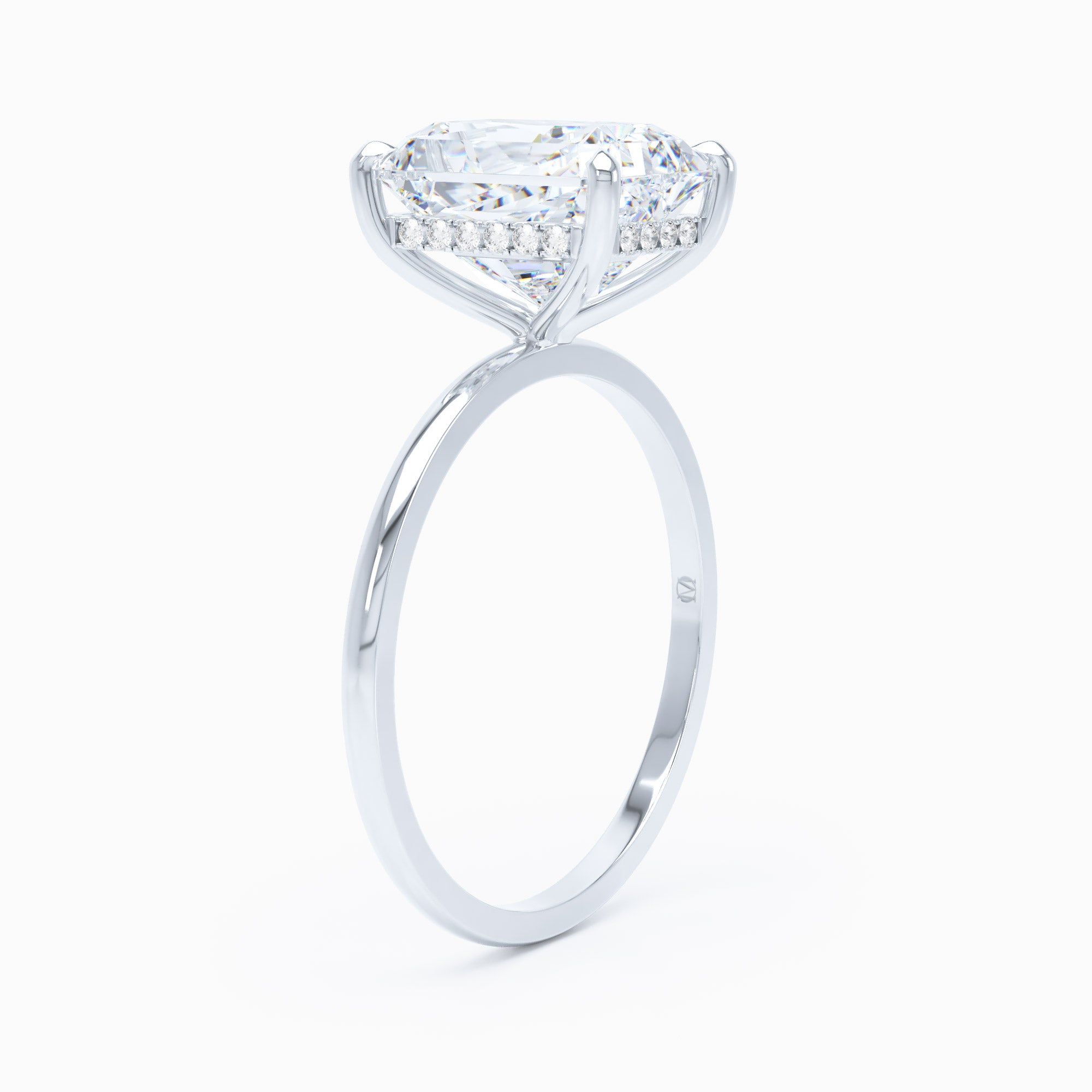 Petite Solitaire Radiant Engagement Ring
