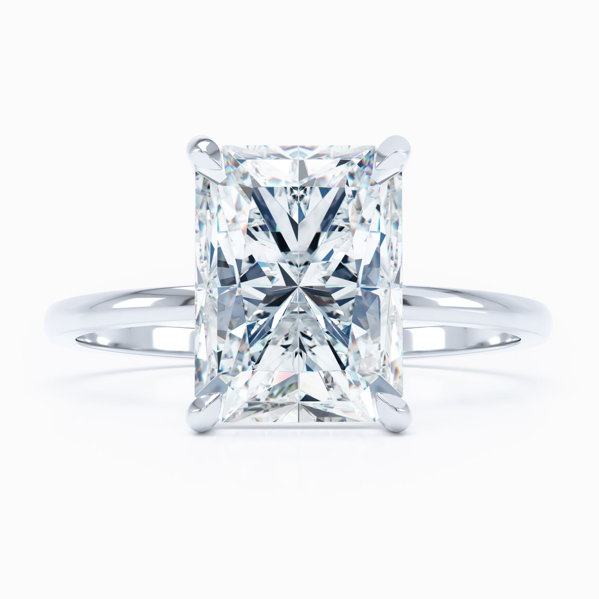 Petite Solitaire Radiant Engagement Ring