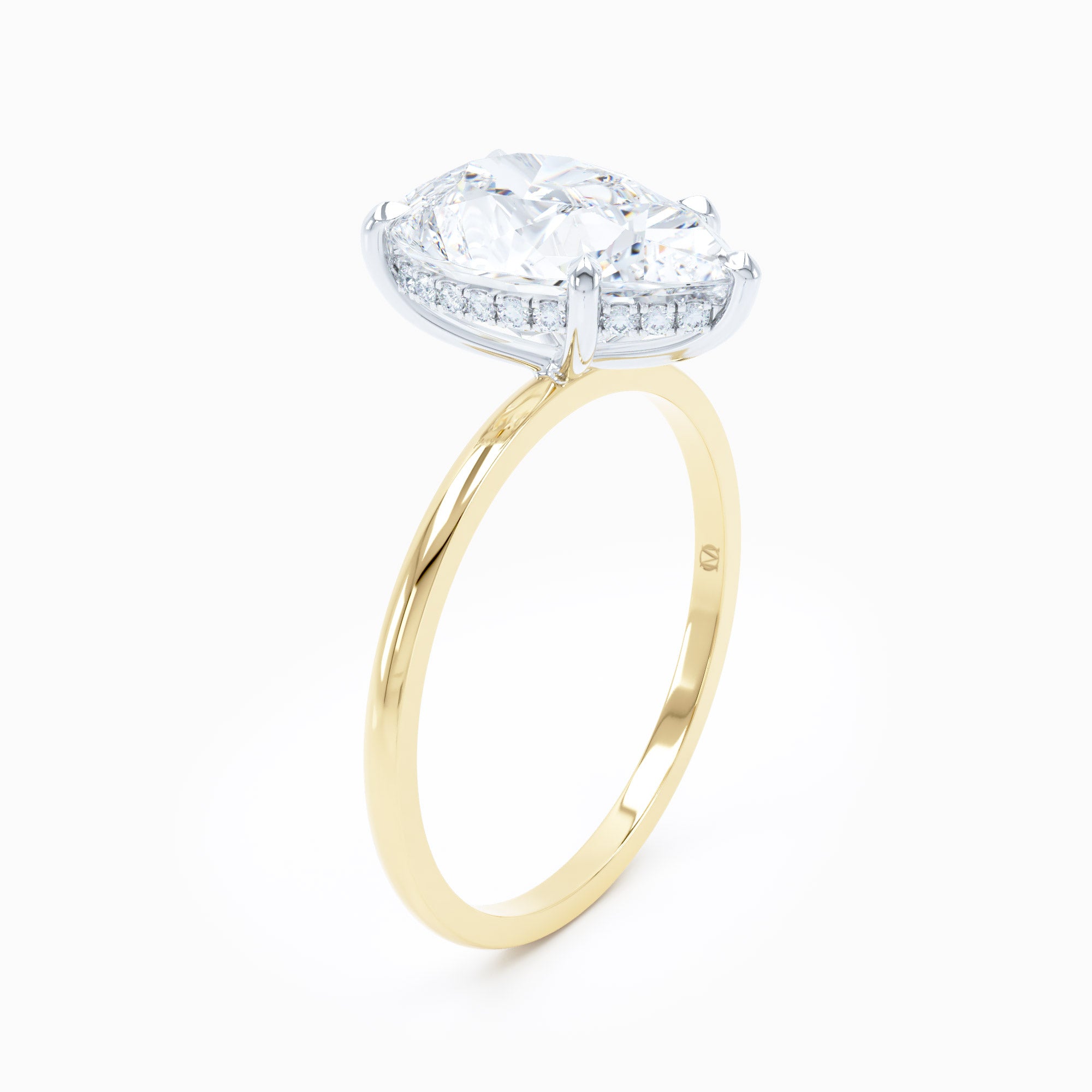 Petite Solitaire Pear Engagement Ring