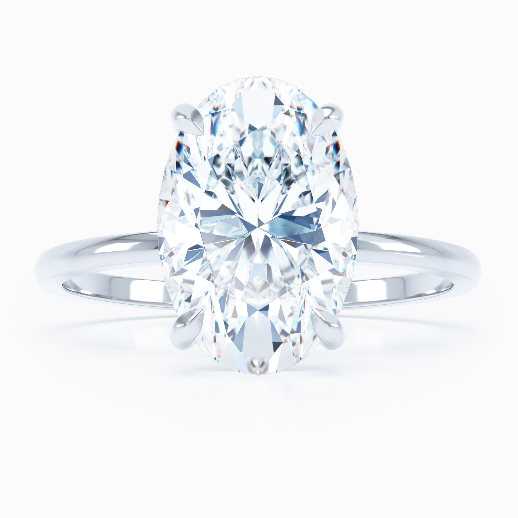 Petite Solitaire Oval Engagement Ring