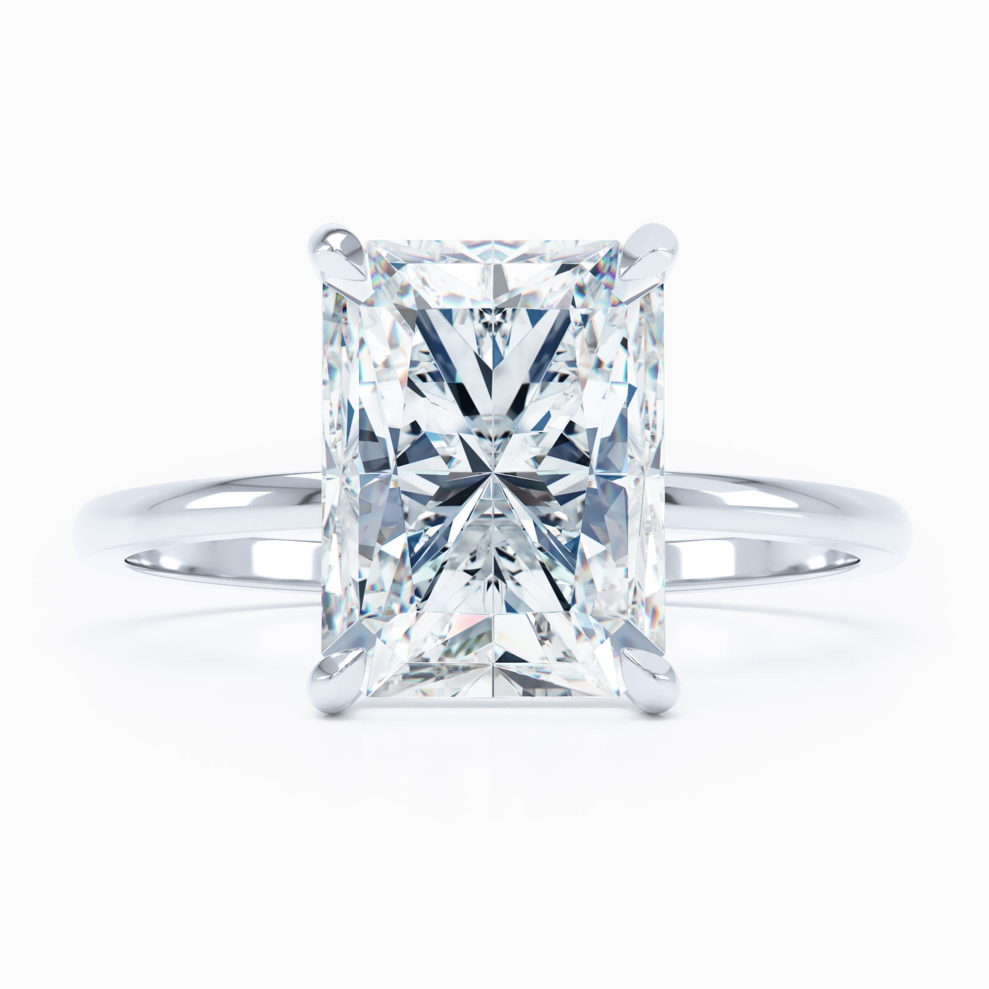 Petite Solitaire Radiant Engagement Ring