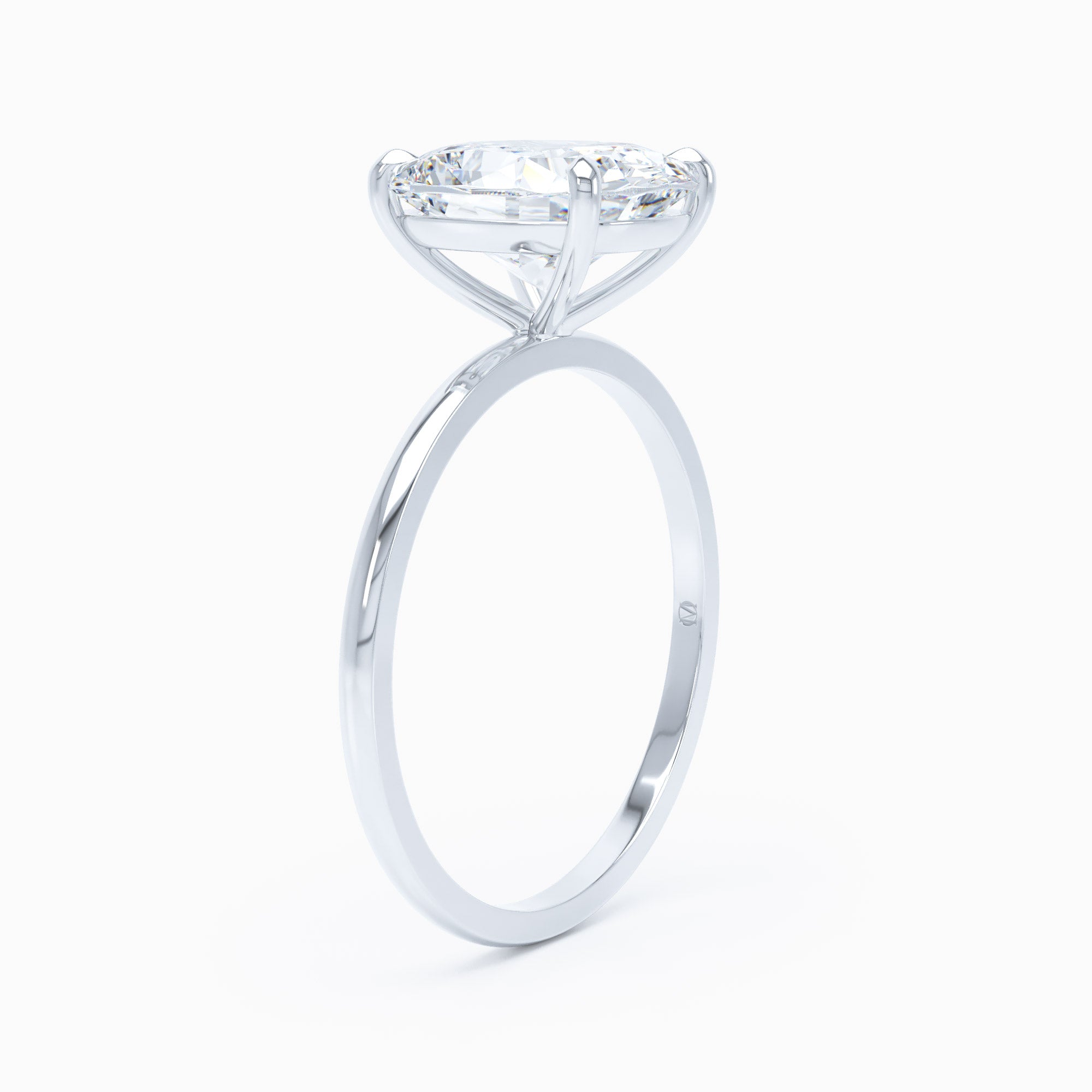 Petite Solitaire Square Cushion Engagement Ring