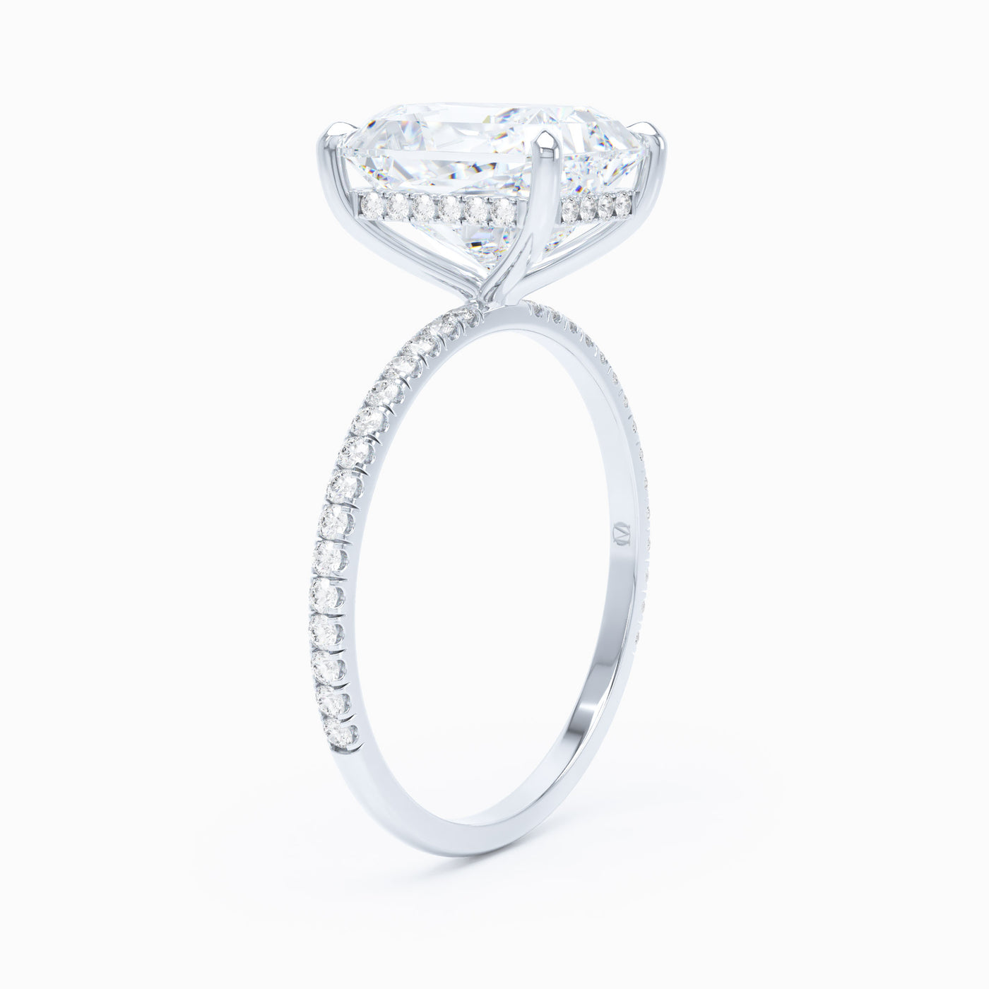 Delicate Radiant Engagement Ring