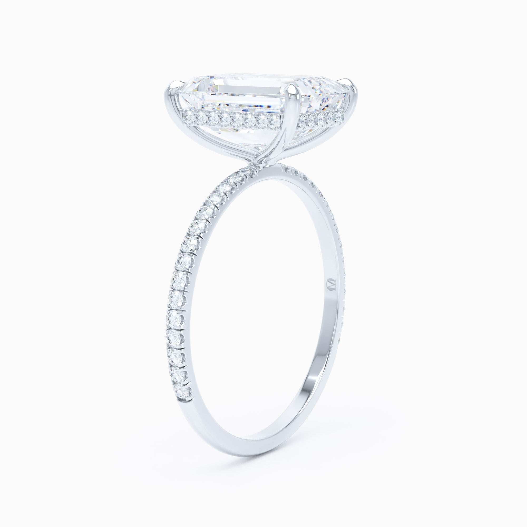 Delicate Emerald Cut Engagement Ring