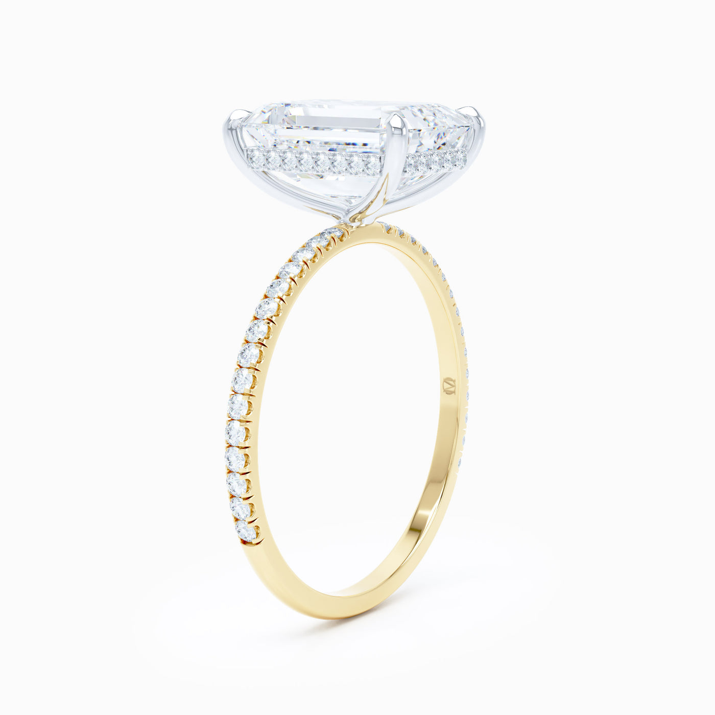 Delicate Emerald Cut Engagement Ring