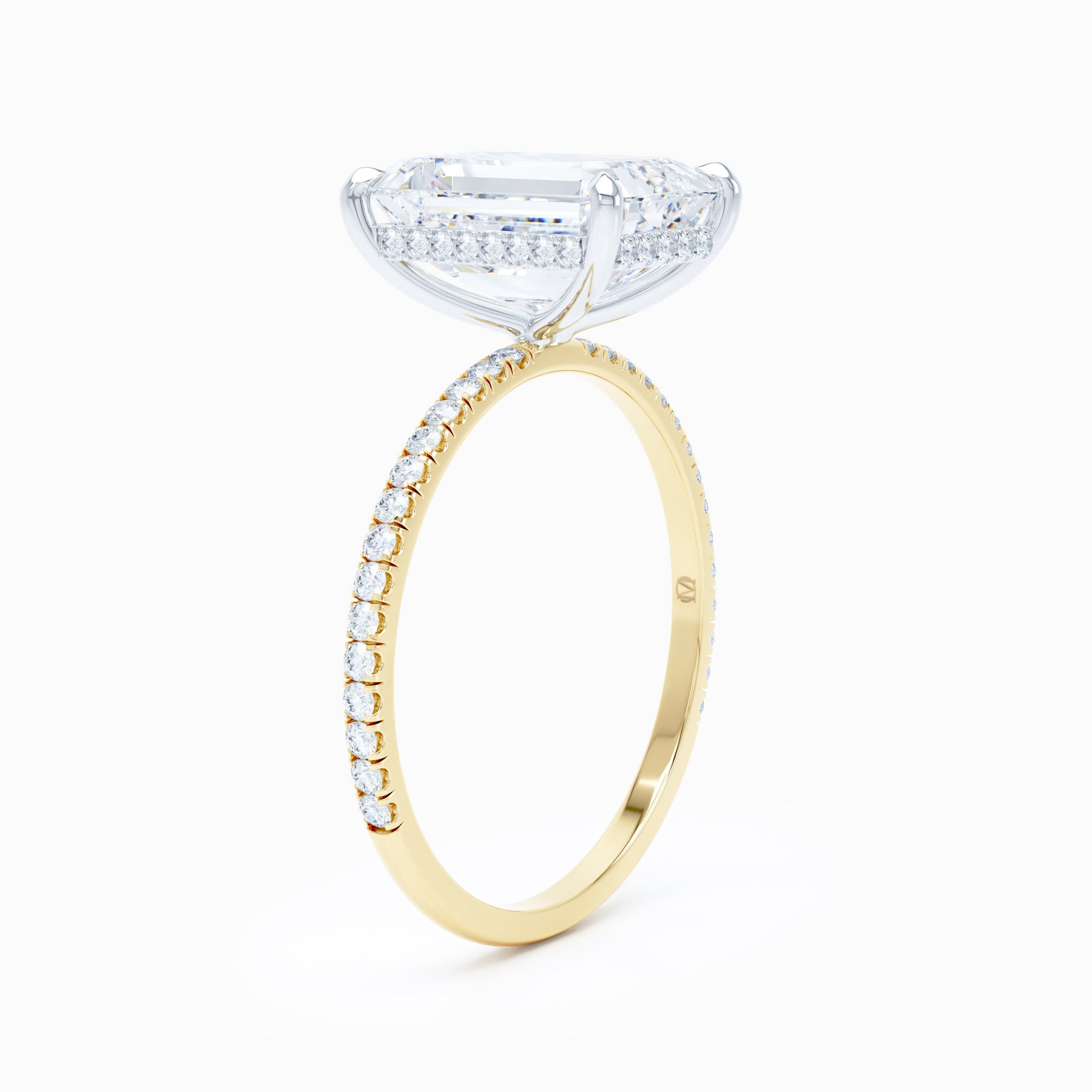 Delicate Emerald Cut Engagement Ring Mavilo