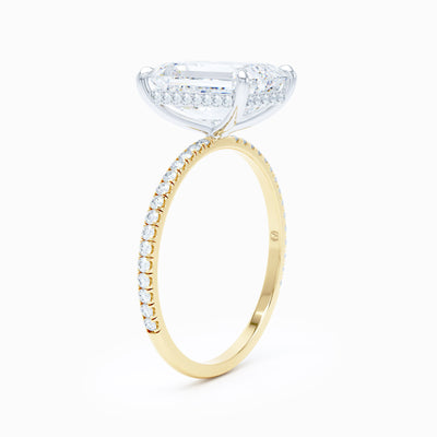 Delicate Emerald Cut Engagement Ring
