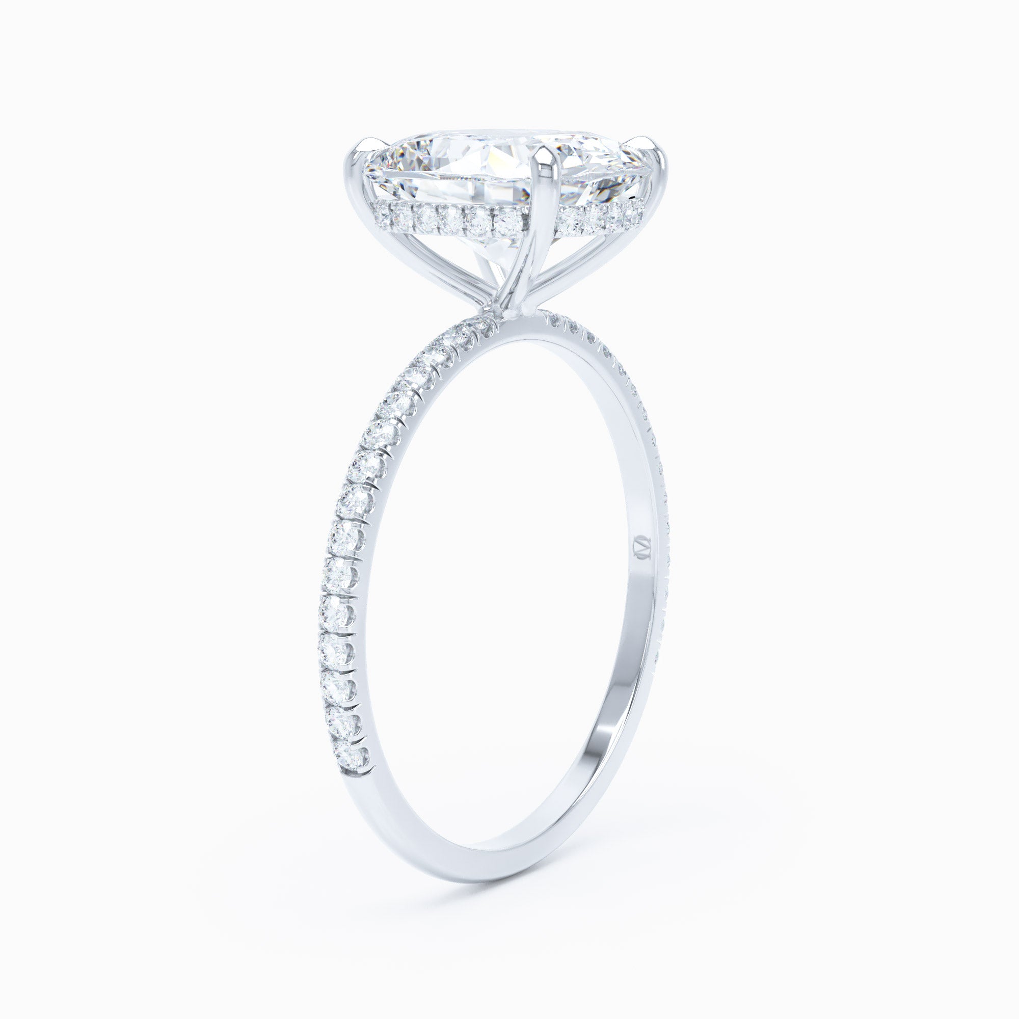 Delicate Square Cushion Engagement Ring