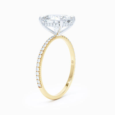 Delicate Square Cushion Engagement Ring