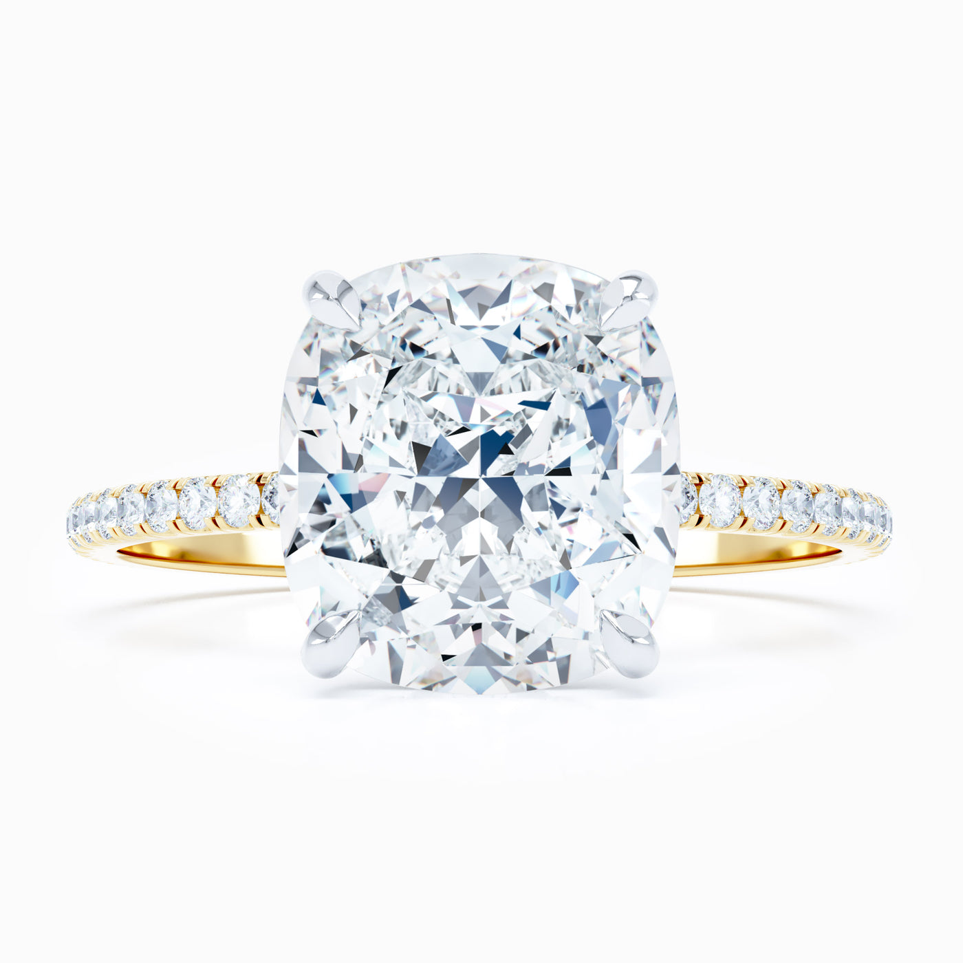 Delicate Square Cushion Engagement Ring