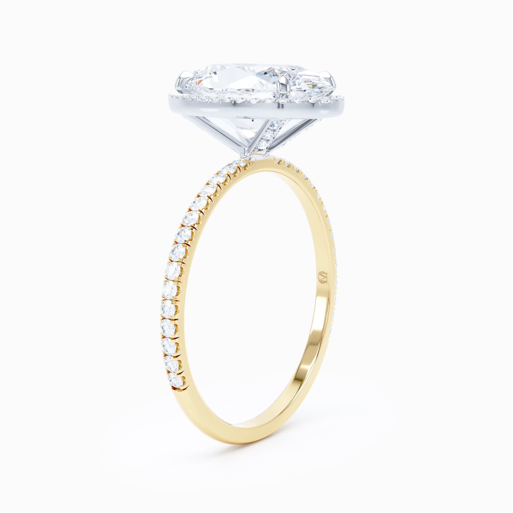 Delicate Halo Oval Engagement Ring