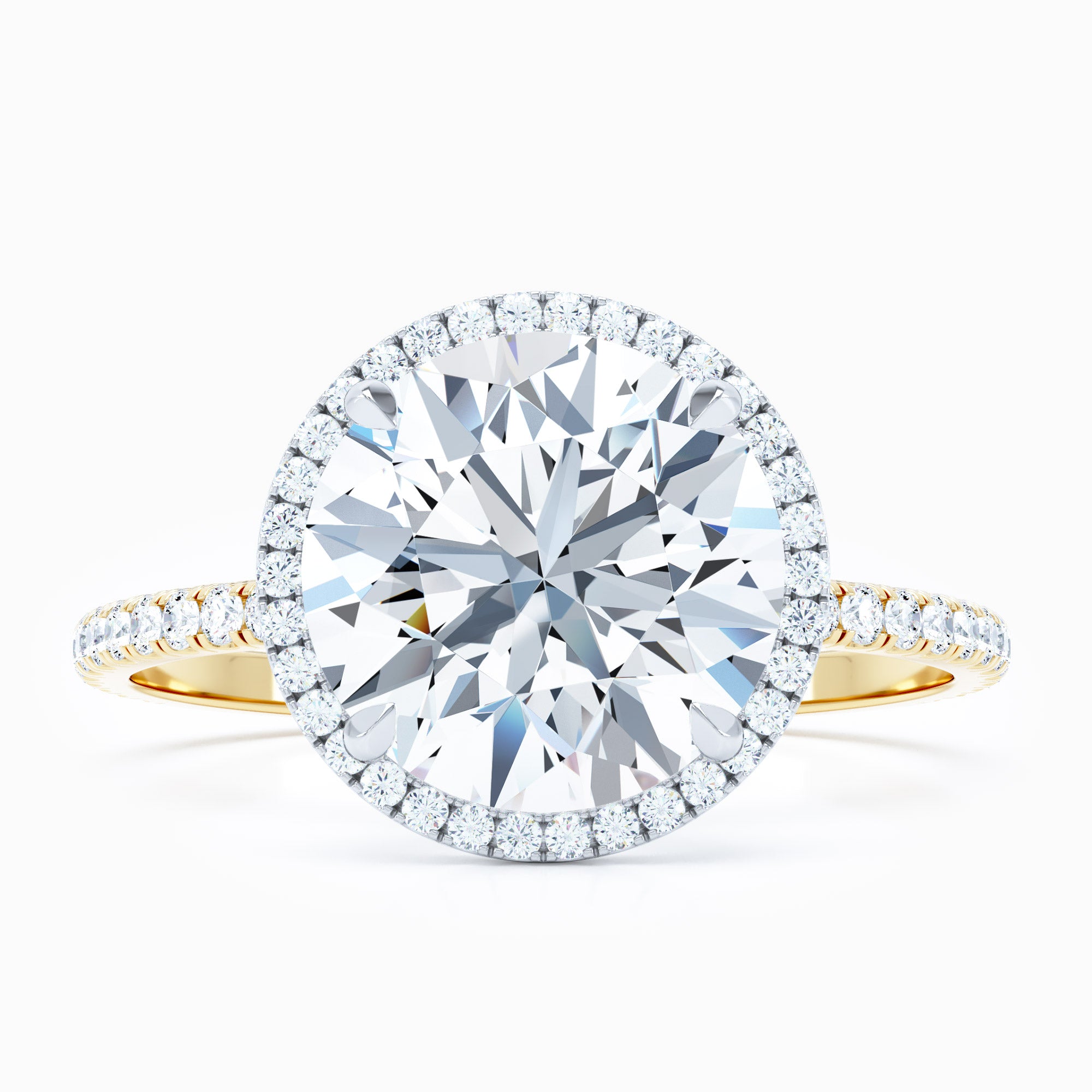 Delicate Halo Round Engagement Ring