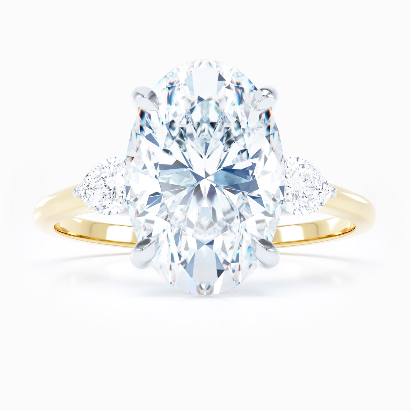 3 Stone Oval Engagement Ring