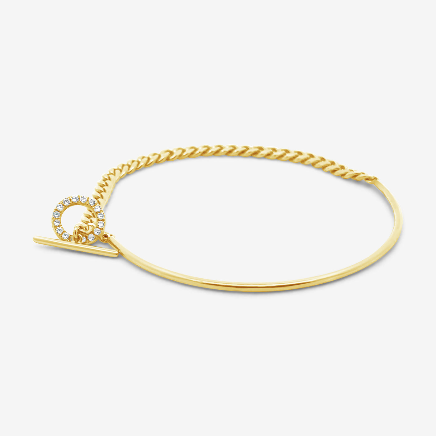 Soft Curb Link Bangle Bracelet