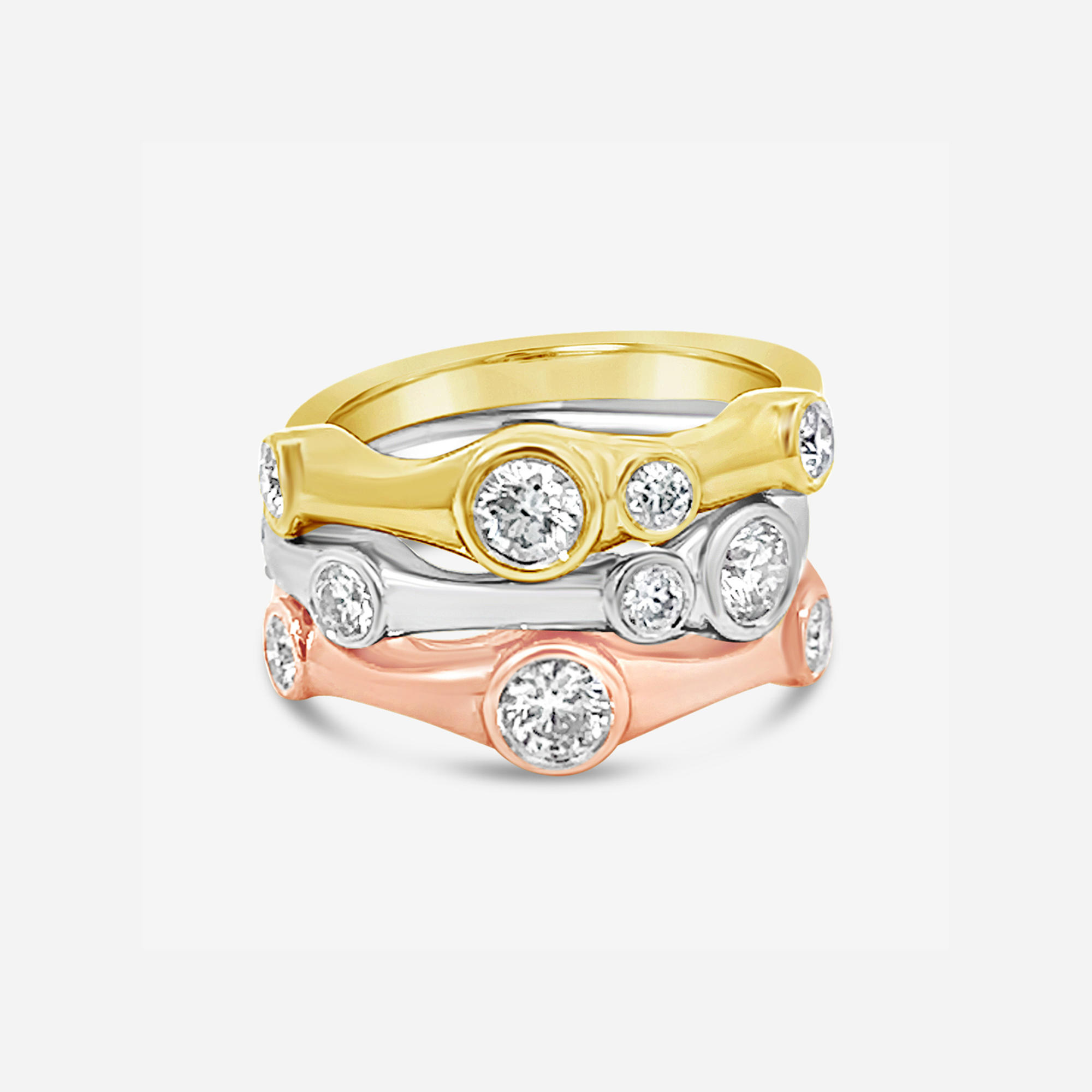 Diamond Rings Shop Stackable Diamond Bezel Rings