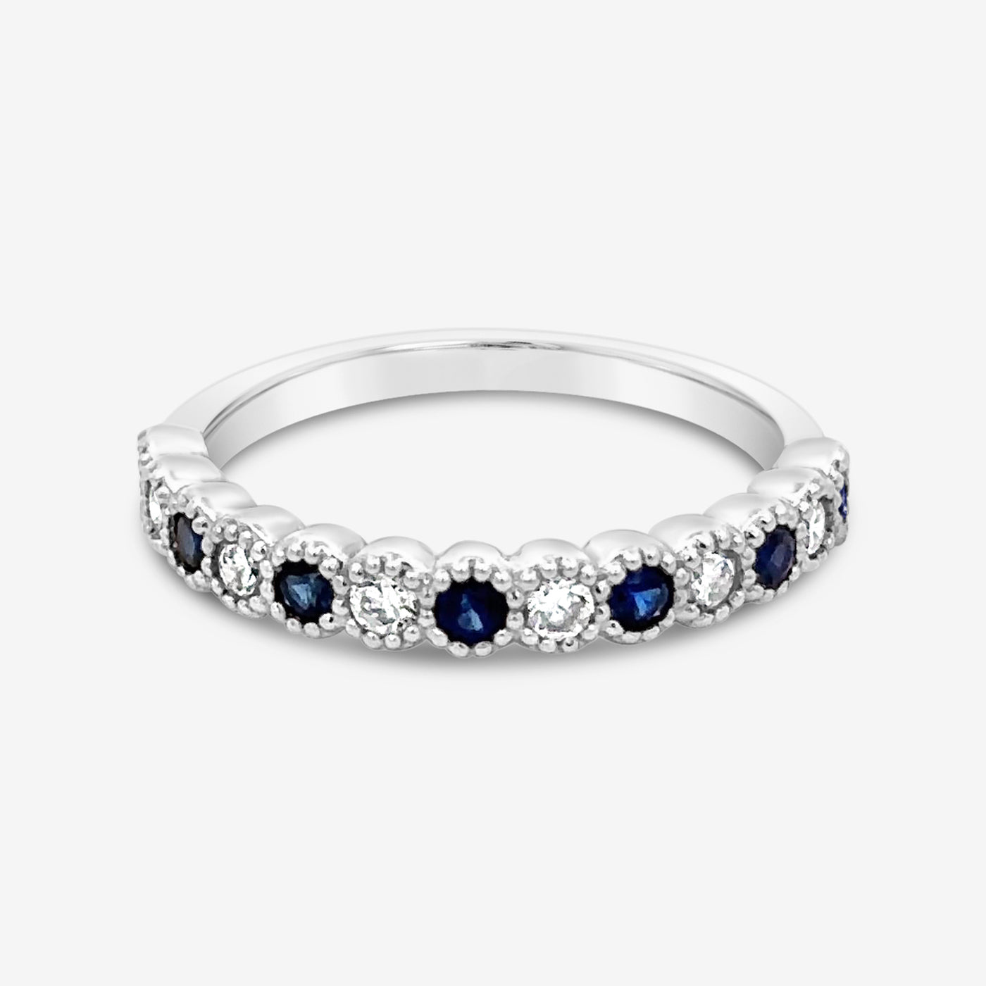 Stackable Round Sapphire & Diamond Ring