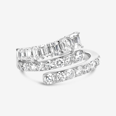 Triple Row Diamond Wrap Ring