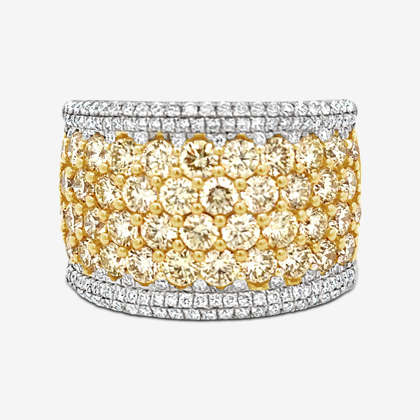 Yellow & White Diamond Statement Ring